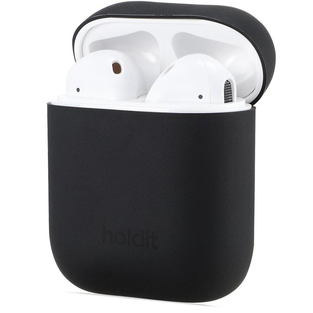 holdit Silikonfodral AirPods Nygård - Svart