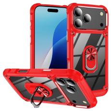 iPhone 17 Pro Skal Shockproof Ring Hybrid R&ouml;d