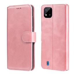 Realme C21 - Solid Läder Fodral - Roséguld