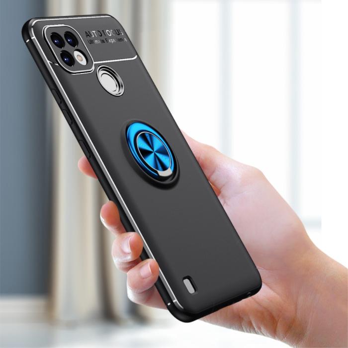 Bild 2, Realme C21 - Ring Skal - Svart/Blå