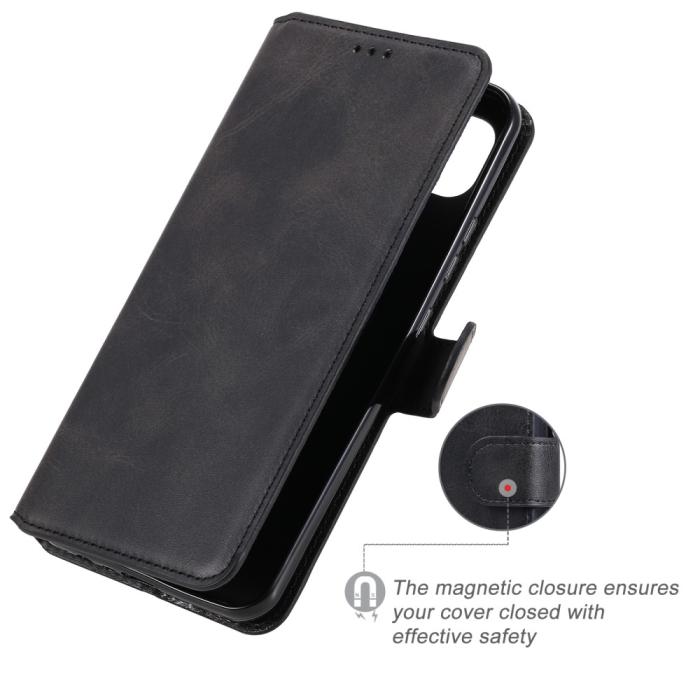 Bild 2, Realme C21 - Solid Läder Fodral - Svart