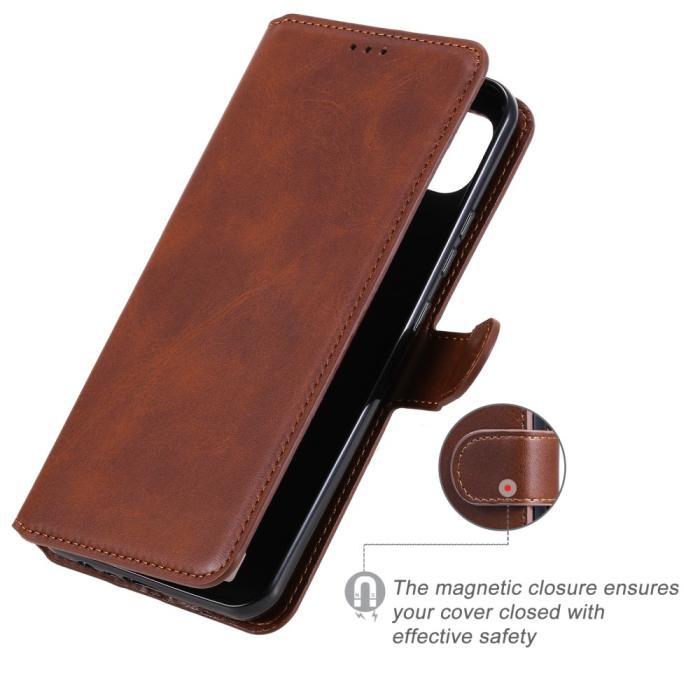 Bild 2, Realme C21 - Solid Läder Fodral - Brun