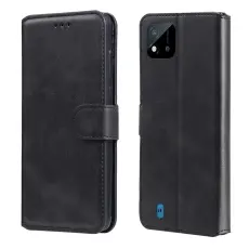 Realme C21 - Solid L&auml;der Fodral - Svart