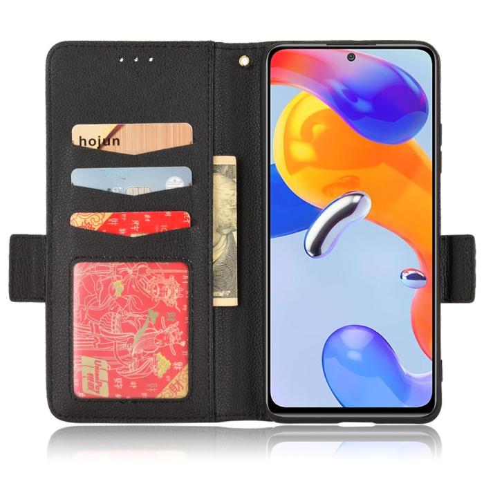 Bild 4, Xiaomi Redmi Note 11 Pro 5G Fodral Litchi Textur Svart