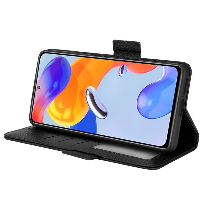 Bild 5, Xiaomi Redmi Note 11 Pro 5G Fodral Litchi Textur Svart