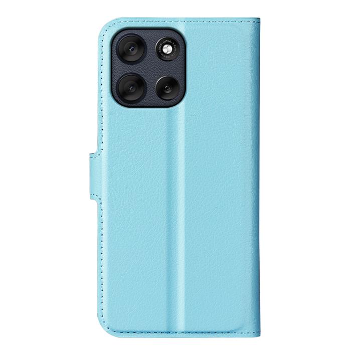 Bild 3, Motorola Moto G56 5G Fodral Litchi Läder Blå