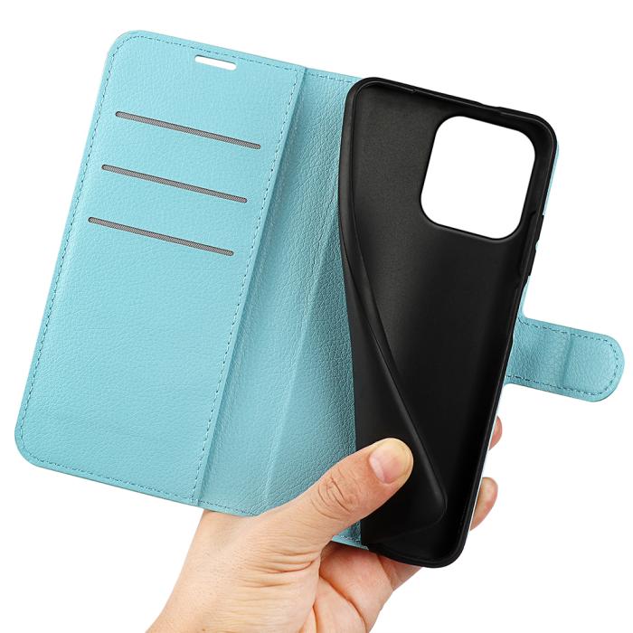 Bild 4, Motorola Moto G56 5G Fodral Litchi Läder Blå