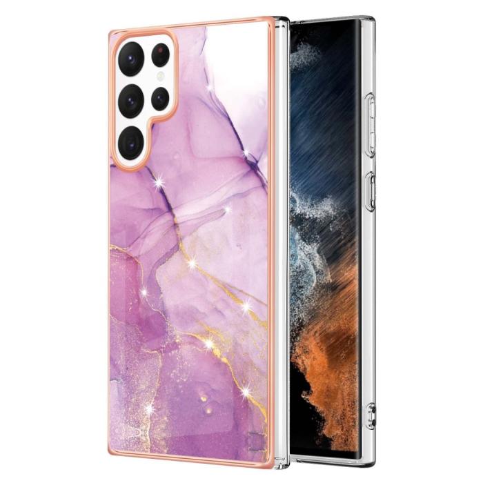 Bild 1, Samsung Galaxy S23 Ultra Skal Marmor TPU Lila