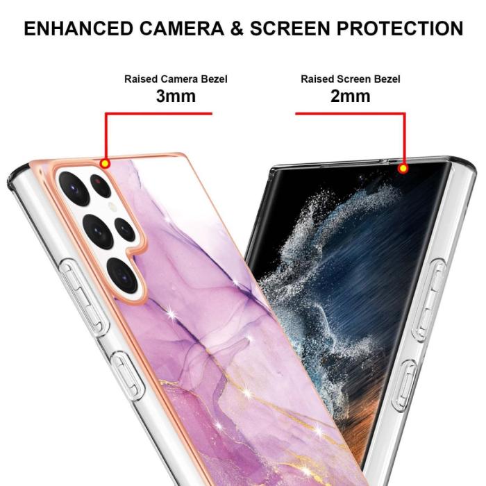 Bild 4, Samsung Galaxy S23 Ultra Skal Marmor TPU Lila