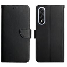OnePlus Nord 5 5G Fodral &Auml;kta L&auml;der Svart
