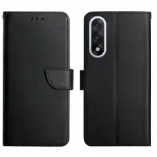 OnePlus Nord 5 5G Fodral &Auml;kta L&auml;der Svart