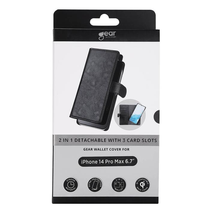 Bild 2, GEAR iPhone 14 Pro Max 2in1 Magnet Fodral / Skal Svart