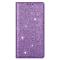 iPhone 15 Fodral Flip Glitter Lila