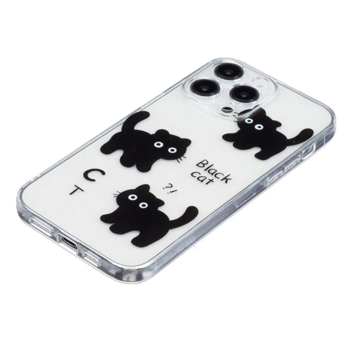 Bild 3, iPhone 16 Pro Skal TPU Svarta Katter