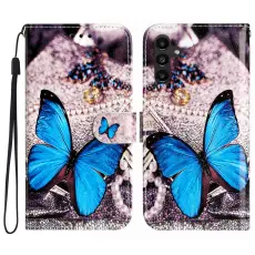 Samsung Galaxy S25 FE Fodral Med Tryck Bl&aring; Fj&auml;ril