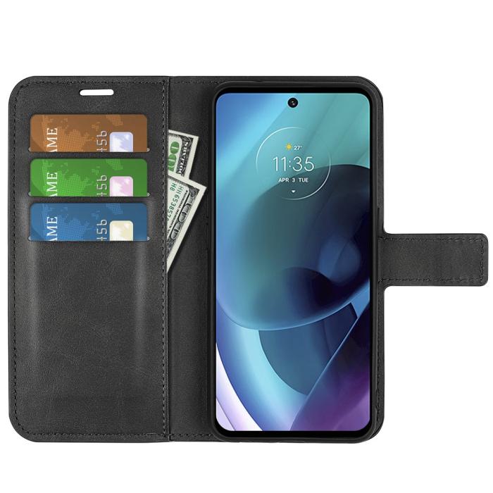 Bild 4, Motorola Moto G51 Fodral PU Läder Svart