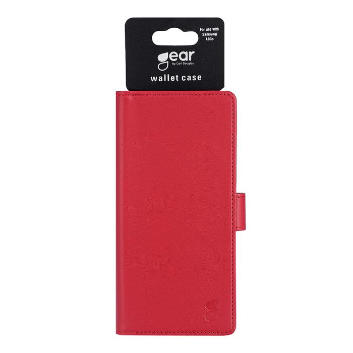 Bild 2, GEAR Samsung Galaxy A03s Fodral Läder Röd