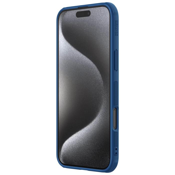 Bild 5, NILLKIN iPhone 16 Pro Skal MagSafe Frosted Shield Pro Blå