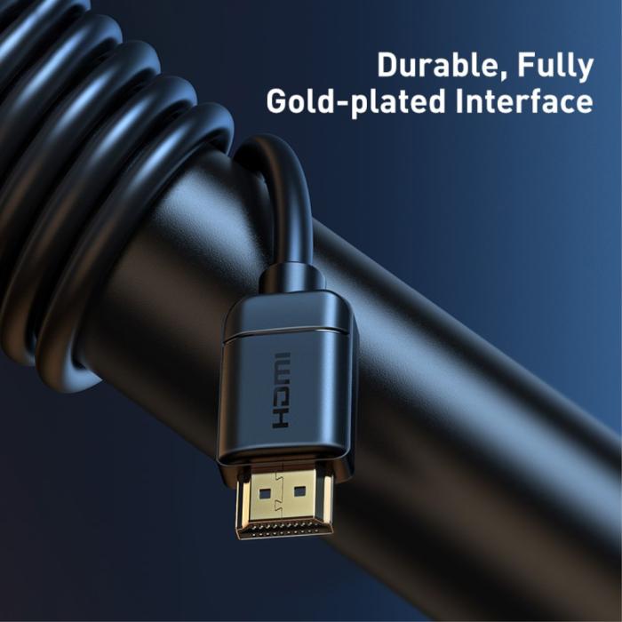 Bild 6, Baseus 2m 4K 60Hz HD HDMI - HDMI Kabel Svart