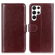 Samsung Galaxy S26 Ultra Fodral Crazy Horse L&auml;der Brun