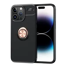 iPhone 15 Pro Max Skal Ring Svart/Ros&eacute;guld