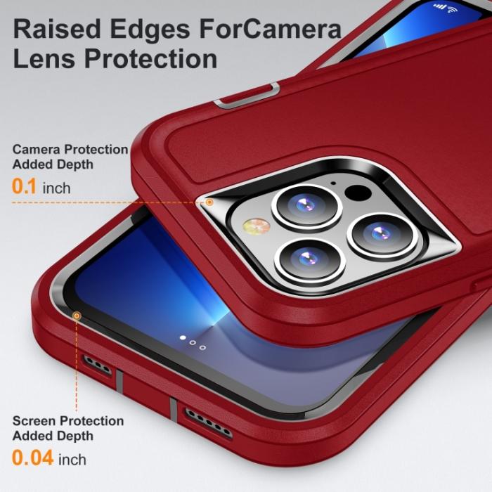 Bild 5, iPhone 14 Pro Max Skal 3in1 Shockproof Xtreme Röd/Svart
