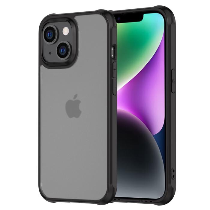 Bild 1, LEEU DESIGN iPhone 14 Skal AirBag Hybrid Matt Svart