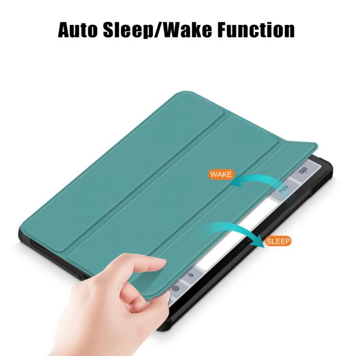 Bild 4, Samsung Galaxy Tab S9 Fodral Tri-Fold Svartgrön