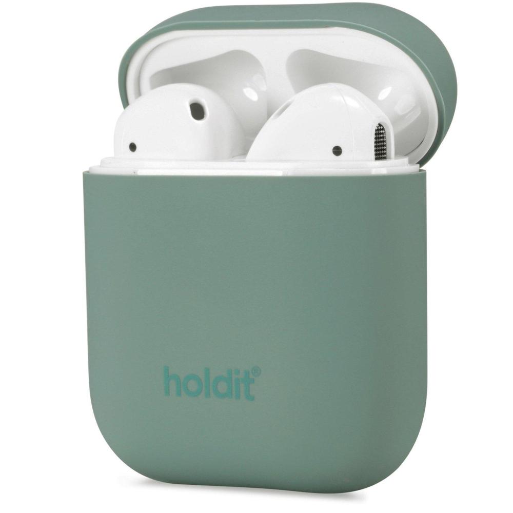 holdit Silikonfodral AirPods Nygård - Moss Green