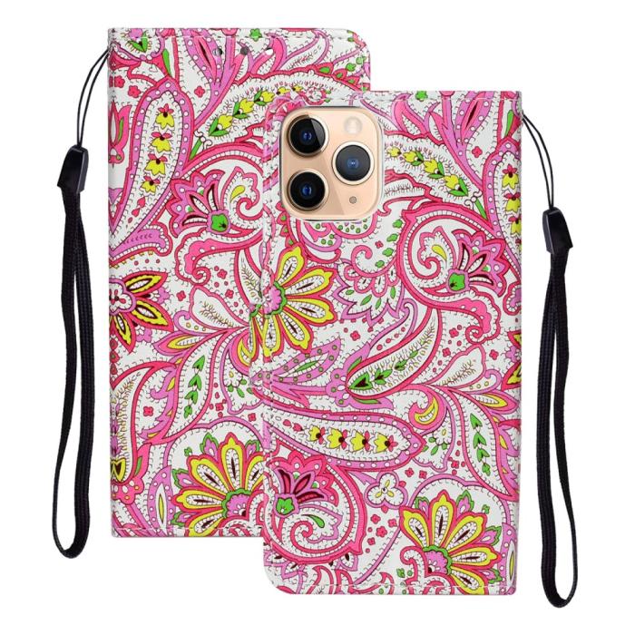 Bild 1, iPhone 12 Mini - Fodral Med Tryck - Paisley Motiv