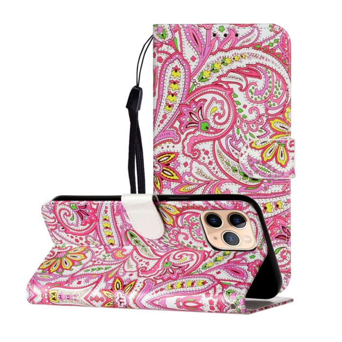 Bild 2, iPhone 12 Mini - Fodral Med Tryck - Paisley Motiv