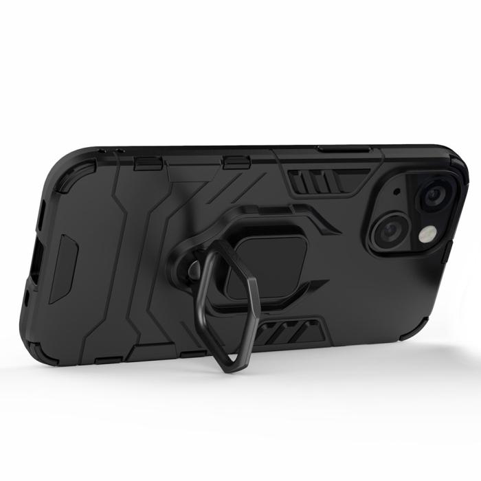 Bild 3, iPhone 13 Mini - Hybrid Ring Skal - Svart
