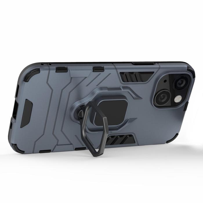 Bild 3, iPhone 13 Mini - Hybrid Ring Skal - Navy Blue