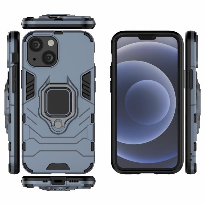 Bild 6, iPhone 13 Mini - Hybrid Ring Skal - Navy Blue