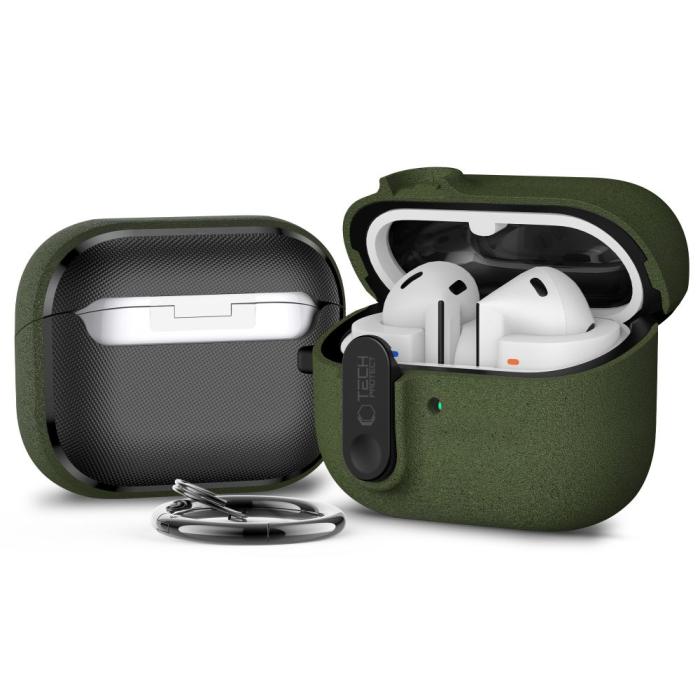 Bild 2, Tech-Protect Galaxy Buds 3/3 Pro/3 FE Skal Slim Hook Olive Green