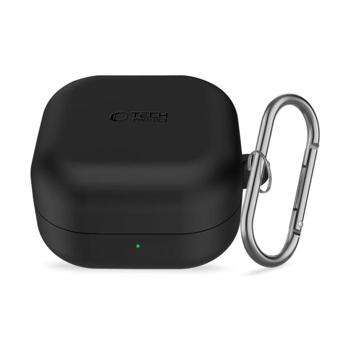 Bild 4, Tech-Protect Galaxy Buds 4 / 4 Pro Skal Silikon Hook Svart