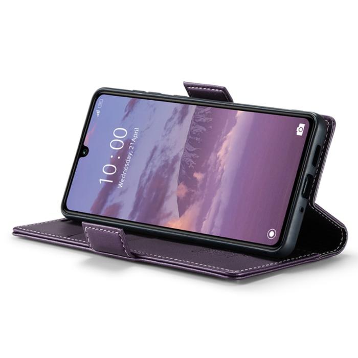 Bild 4, CASEME Xiaomi Redmi 13C 4G Fodral RFID Litchi Läder Lila