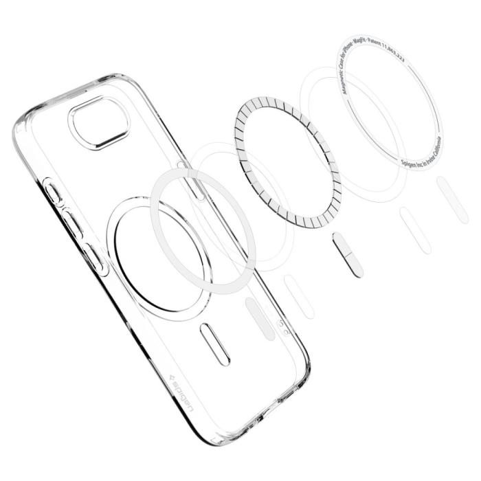 Bild 6, Spigen iPhone 17e / 16e Skal MagSafe Liquid Crystal Clear