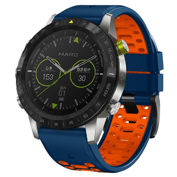 Bild 4, Klockarmband 26 mm Dual-Color Robust Blå/Orange
