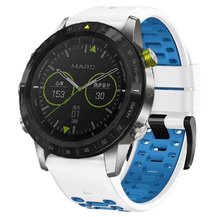 Bild 4, Klockarmband 26 mm Dual-Color Robust Vit/Blå