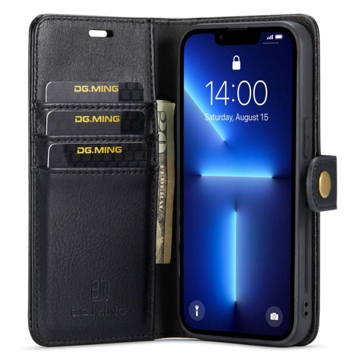 Bild 2, DG.MING iPhone 14 Pro Max 2in1 Magnet Fodral / Skal Svart