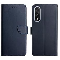 OnePlus Nord 5 5G Fodral &Auml;kta L&auml;der M&ouml;rk Bl&aring;