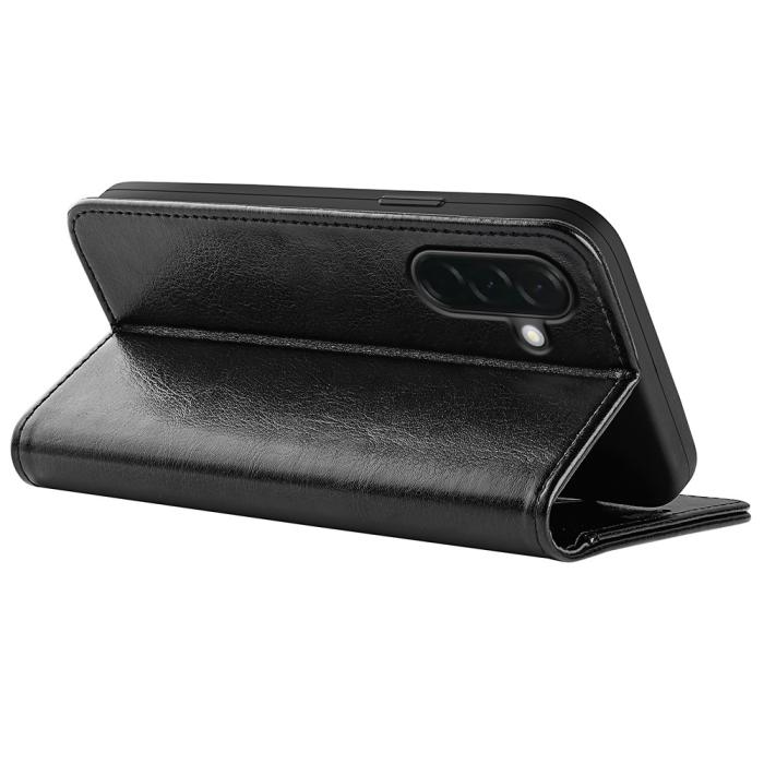 Bild 4, Samsung Galaxy A37 5G Fodral Crazy Horse Läder Svart