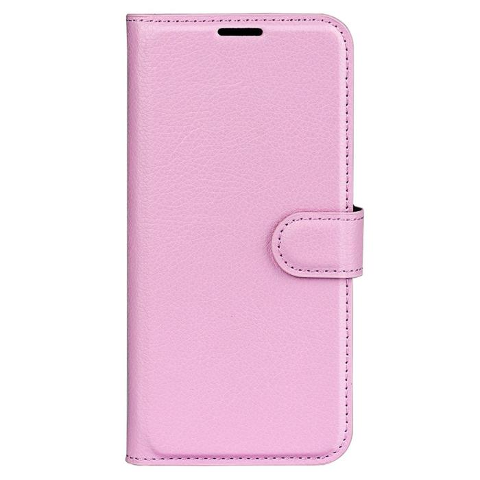 Bild 5, Google Pixel 8 Pro Fodral Litchi Textur Ljus Rosa