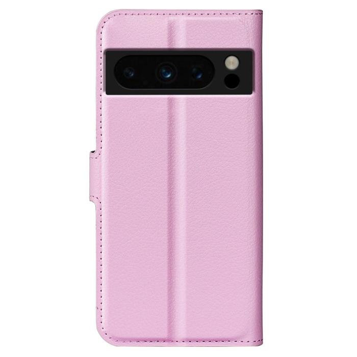 Bild 6, Google Pixel 8 Pro Fodral Litchi Textur Ljus Rosa