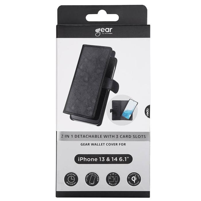 Bild 2, GEAR iPhone 14/13 2in1 Magnet Fodral / Skal Svart