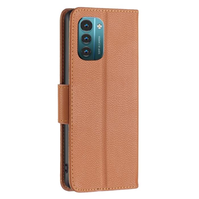 Bild 3, Nokia G11 / G21 Fodral Shark Litchi Brun