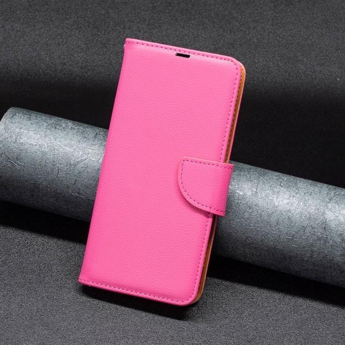 Bild 4, Samsung Galaxy S23 Plus Fodral Litchi Shark Rosa