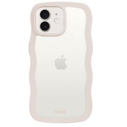 holdit iPhone 12/12 Pro Skal Wavy Light Beige Transparent