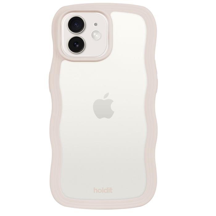 Bild 1, holdit iPhone 12/12 Pro Skal Wavy Light Beige Transparent